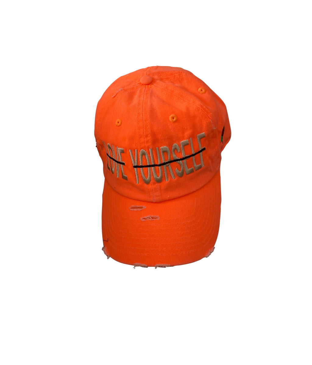 Neon Orange "Love Yourself" Hat