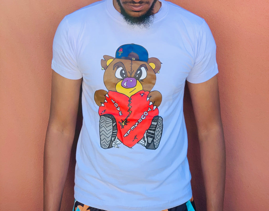White Front logo “Broken Hearted Teddy Bear” T-Shirt