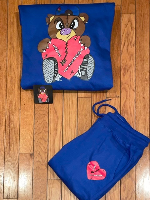 Nipsey Blue “Broken Hearted Teddy Bear” Sweatsuit