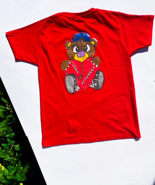 Red "Broken Hearted Teddy Bear" T-shirt